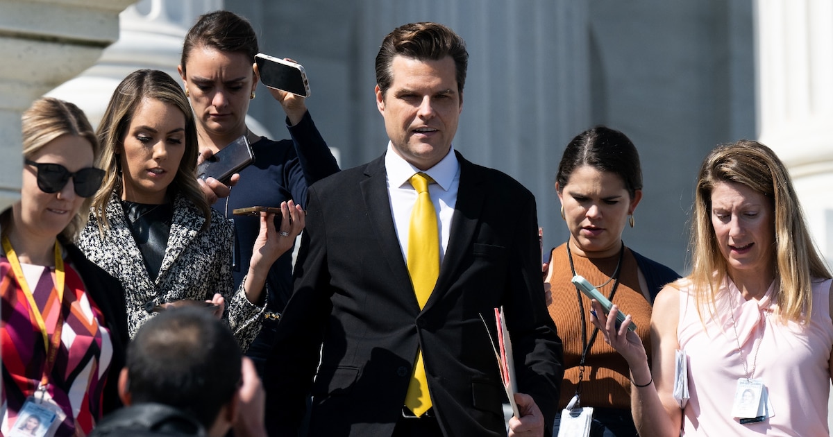 Le représentant Matt Gaetz, élu de la Floride, le 2 octobre 2023 à Washington