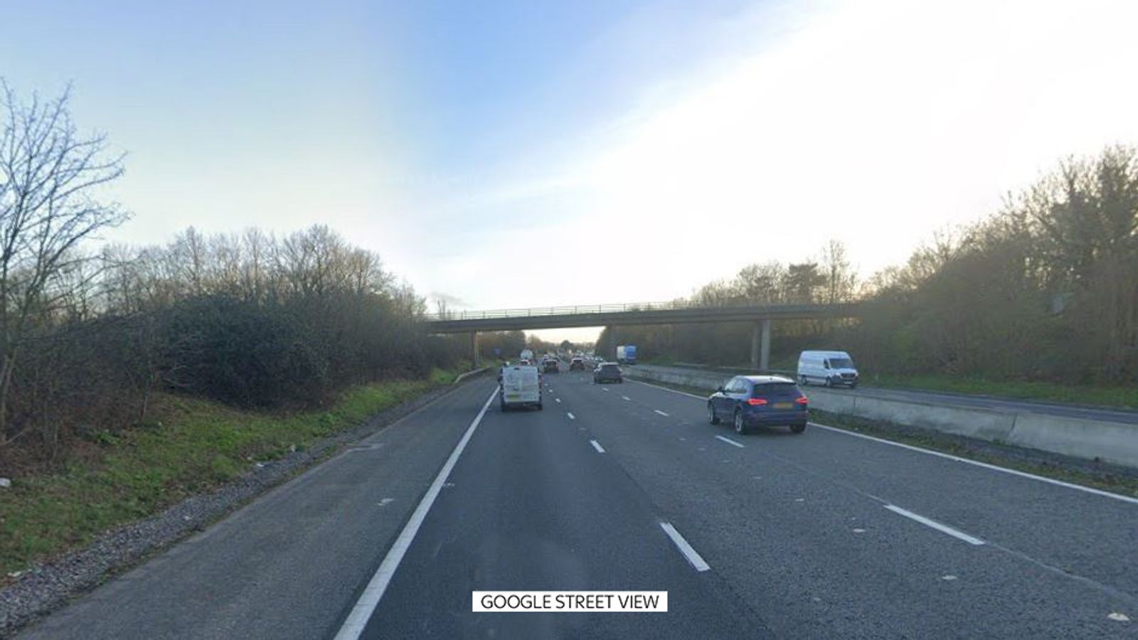 The crash took place between junctions 24 and 25 of the M5. File pic