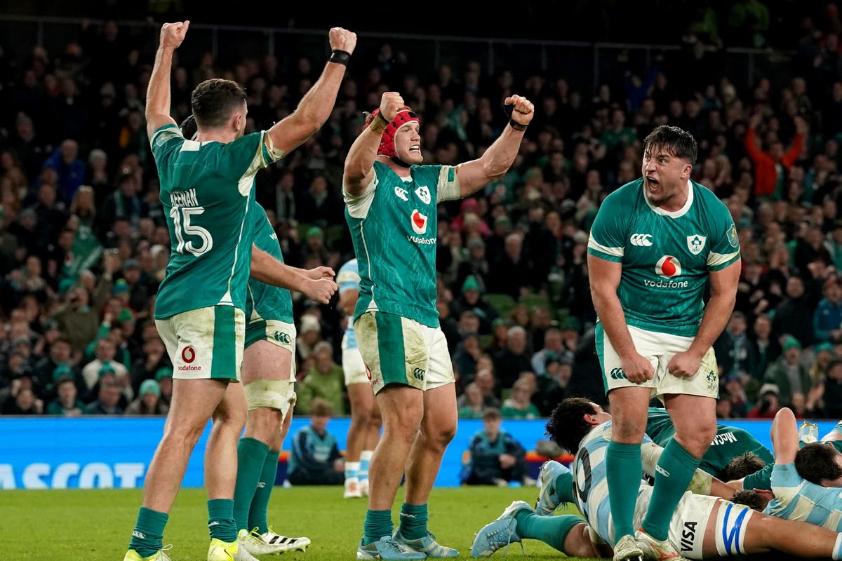 Ireland hold off Argentina fightback to return to winning ways in Dublin