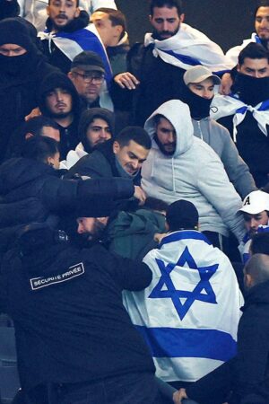 Police arrest fight suspects at Israel-France soccer game days after attacks on Israeli fans in Amsterdam