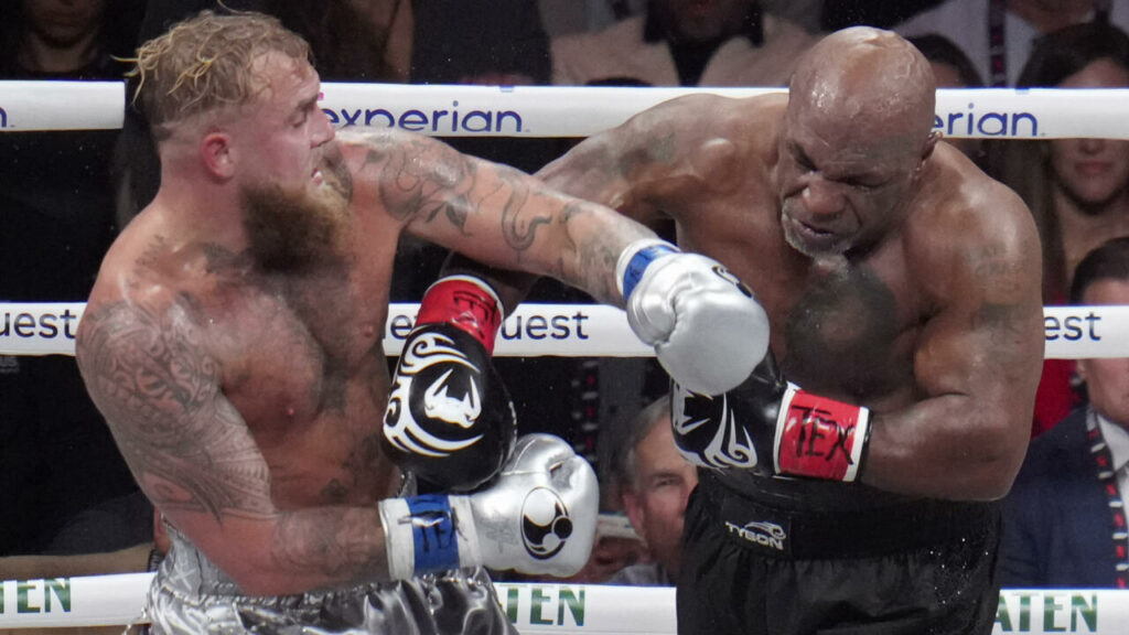 Boxe : Mike Tyson battu sur décision des juges par Jake Paul pour son retour sur le ring