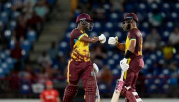 England beaten in T20 thriller as West Indies pull off record chase on home soil