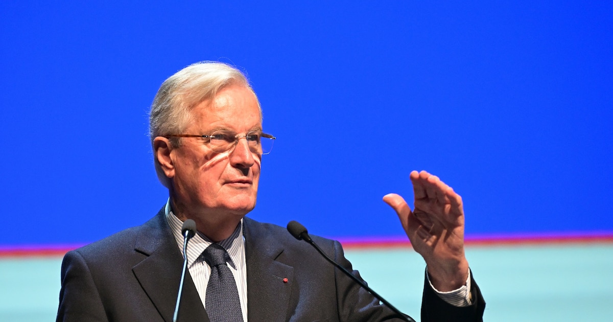 Le Premier ministre Michel Barnier aux Assises des Départements, à Angers, le 15 novembre 2024