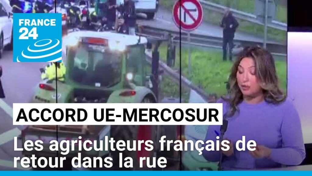 Projet d'accord UE-Mercosur : les agriculteurs français de retour dans la rue