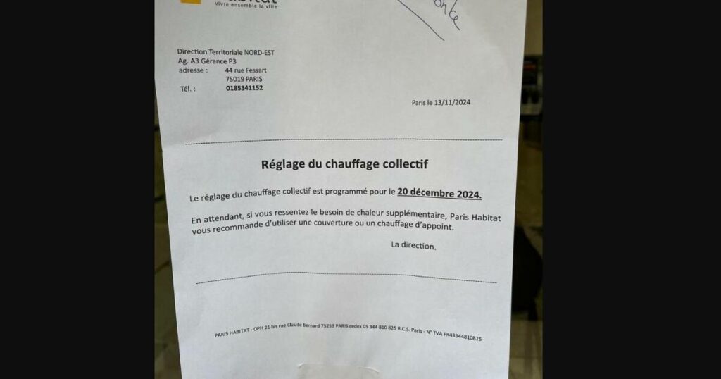 Des logements sociaux de la ville de Paris privés de chauffage jusqu’à la fin de l’année ?