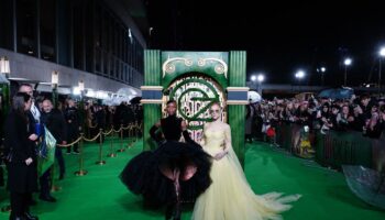 Ariana Grande swaps pink for sherbet lemon at Wicked London premiere