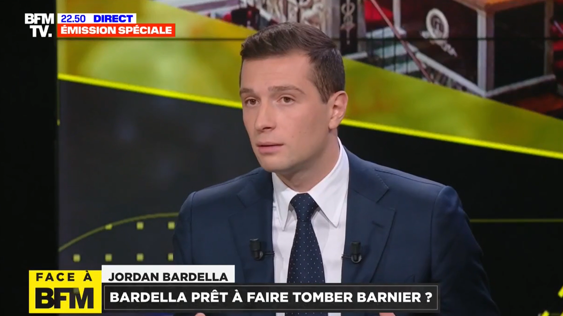 Bardella n’est pas encore sûr que le RN votera la motion de censure contre Barnier, il explique pourquoi