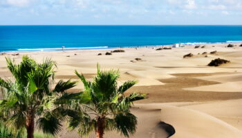 C'est le Sahara en bord de mer, cette plage unique est à visiter toute l'année - il y fait 25 degrés en plein hiver !