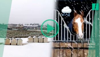 Météo : De la neige à Paris, en Normandie... Les images des premiers flocons de la tempête Caetano