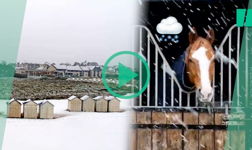 Météo : De la neige à Paris, en Normandie... Les images des premiers flocons de la tempête Caetano