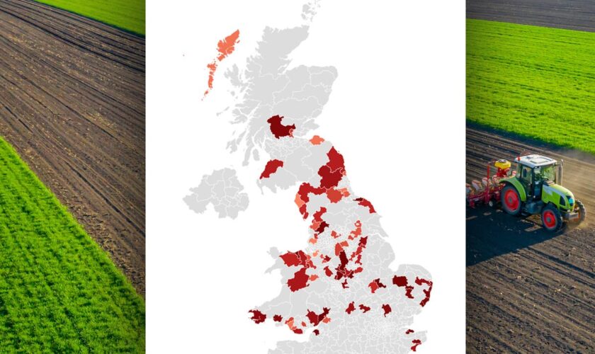 Mapped: The rural Labour MPs most at risk from farmer inheritance tax backlash