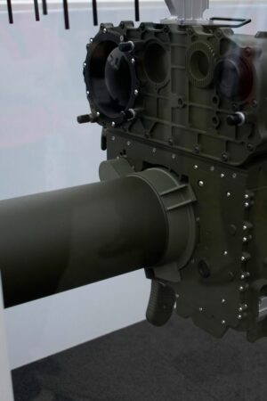 A shoulder missile launcher made by Thales is shown. Pic: AP