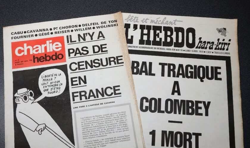 Naissance de Charlie Hebdo en 1970 en réponse aux tentatives de censure de Hara Kiri après sa Une "Bal tragique à Colombey, un mort"