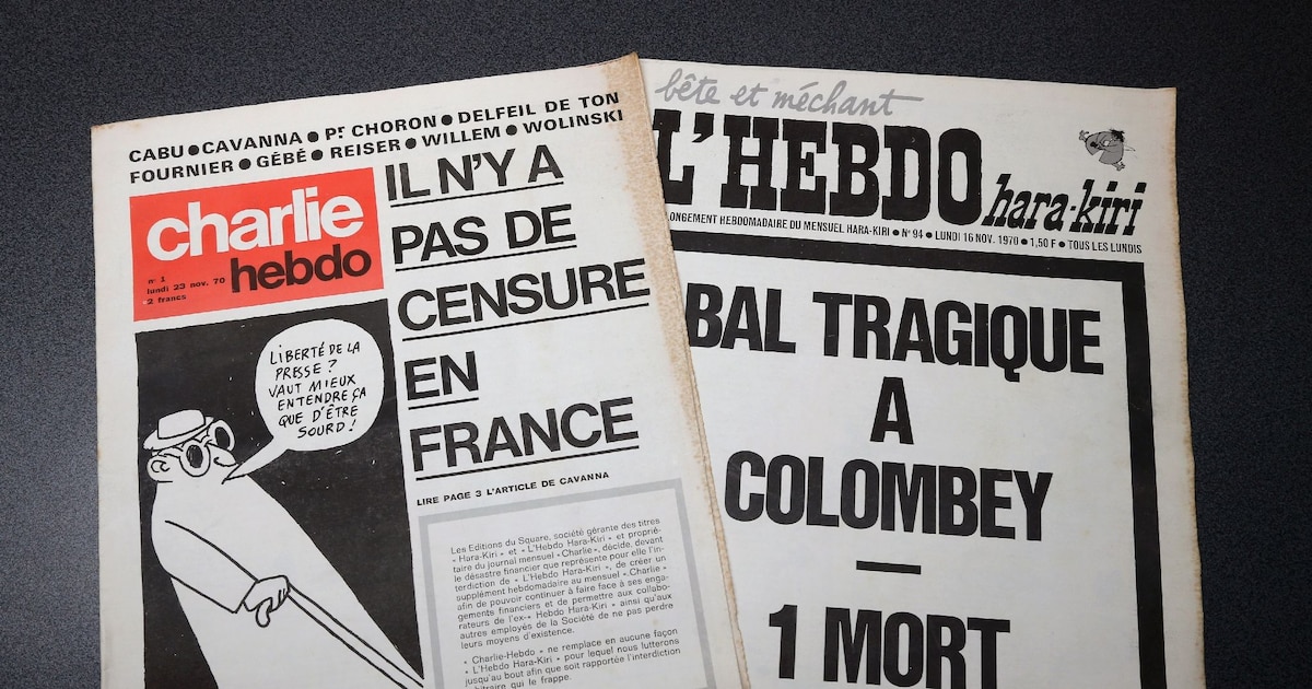 Naissance de Charlie Hebdo en 1970 en réponse aux tentatives de censure de Hara Kiri après sa Une "Bal tragique à Colombey, un mort"