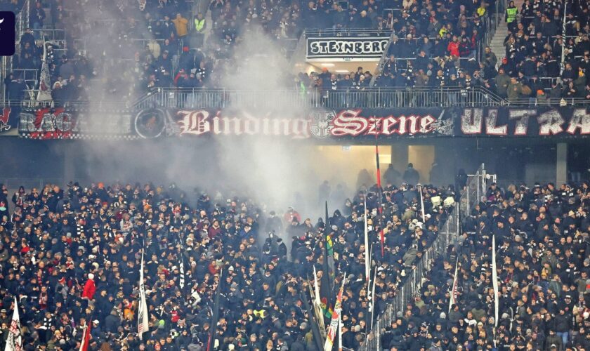 Ausschreitungen bei Eintracht-Spiel: Ermittlungen gegen fast hundert Fans