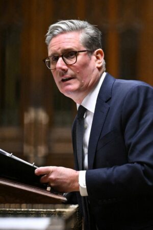 British Prime Minister Keir Starmer delivers his statement on COP29 and G20 Summits at the House of Commons in London, Britain, November 21, 2024. House of Commons/Handout via REUTERS THIS IMAGE HAS BEEN SUPPLIED BY A THIRD PARTY. MANDATORY CREDIT. IMAGES MUST NOT BE ALTERED.