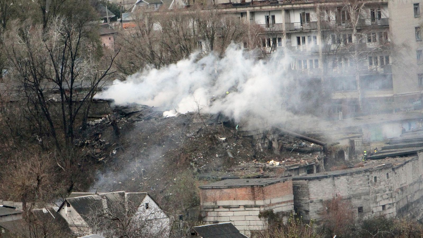 Aftermath Of Russian Missile Strike In Dnipro ** STORY AVAILABLE, CONTACT SUPPLIER** Featuring: Atmosphere Where: Dnipro, Ukraine When: 21 Nov 2024 Credit: Ukrinform/Cover Images **UK AND USA RIGHTS ONLY**  (Cover Images via AP Images)