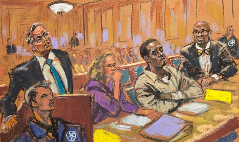 Sean ‘Diddy’ Combs grins and blows kisses as court hears bail plea over sex trafficking charges