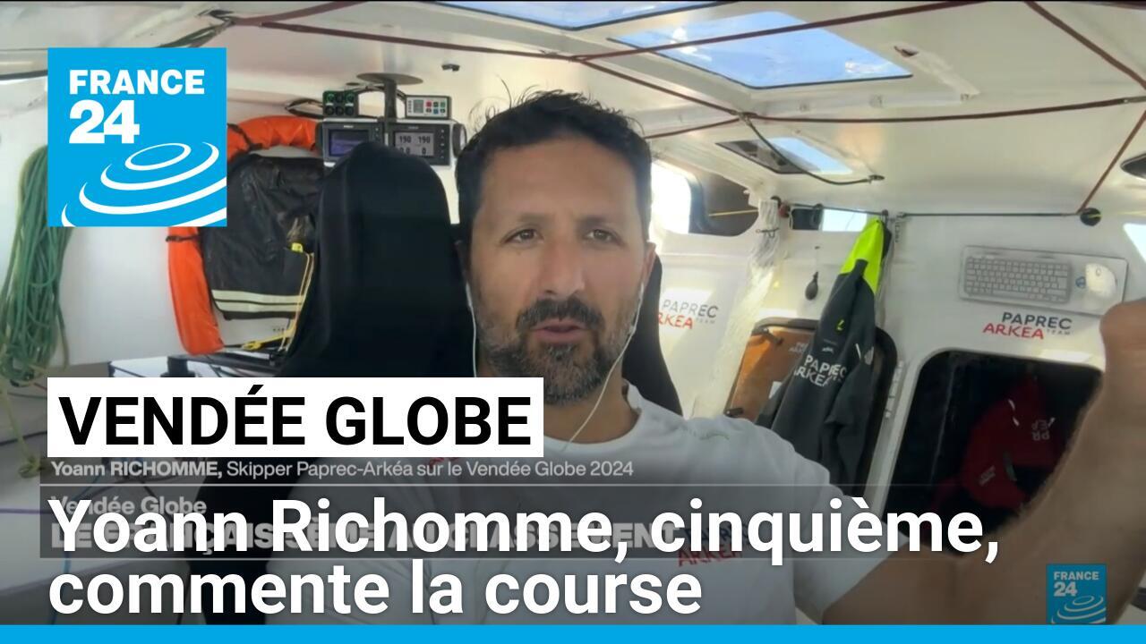 Vendée Globe 2024 : Yoann Richomme, cinquième, commente la course sur France 24