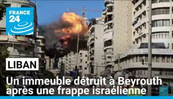 Liban : un immeuble détruit à Beyrouth après une frappe israélienne