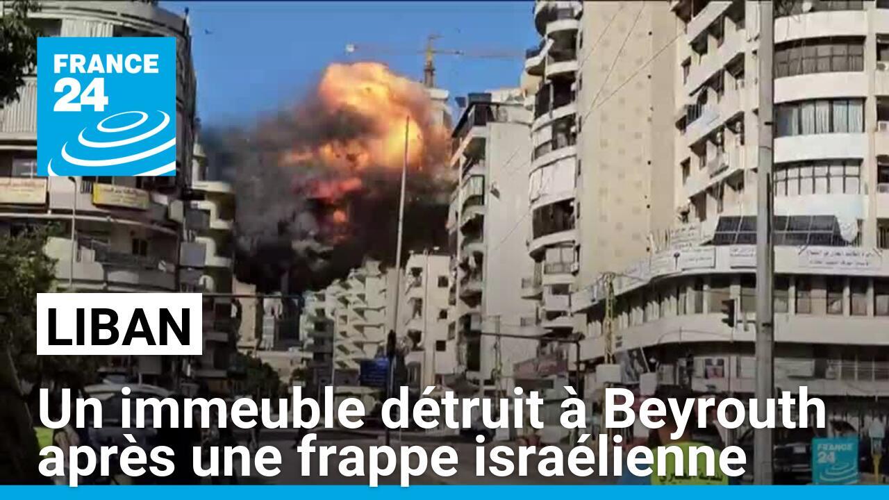 Liban : un immeuble détruit à Beyrouth après une frappe israélienne