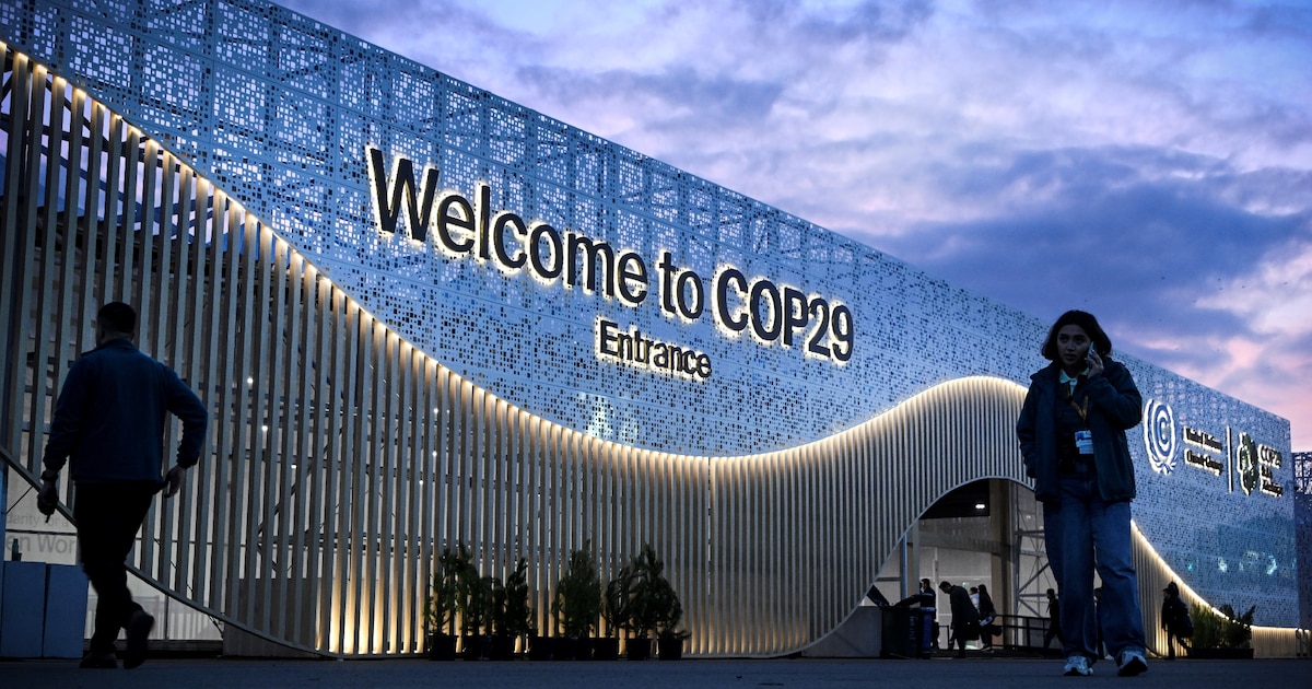 Le bâtiment qui accueille la COP29, le 10 novembre 2024 à Bakou