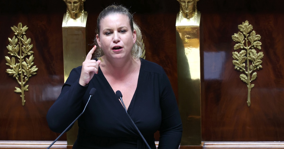 La présidente du groupe LFI à l'Assemblée Mathilde Panot le 1er octobre 2024 à l'Assemblée nationale à Paris