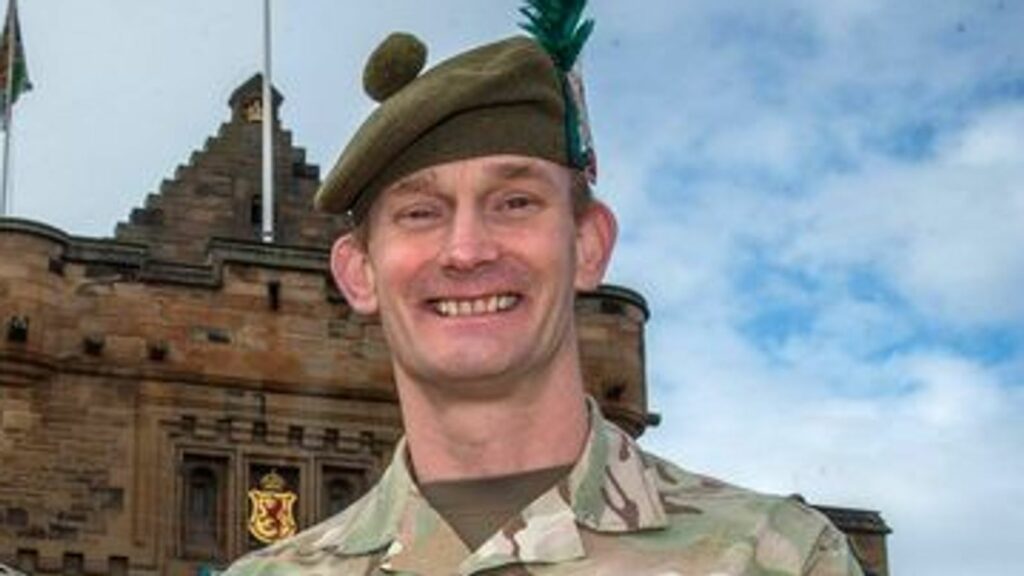 Lt Col Hugo Clark is accused of taking a deactivated explosive through airport security. Pic: The Army in Scotland