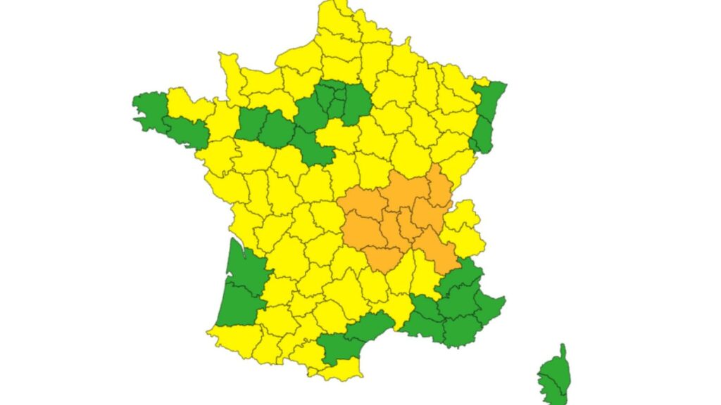 Ces 9 départements sont placés en vigilance orange lundi, des vents violents à plus de 100 km/h attendus