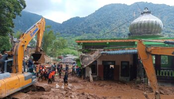 Landslide and flash floods hit Indonesia’s Sumatra island, leaving 16 dead and 6 missing