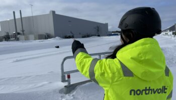 Une toute petite partie de l'immense usine de batteries Northvolt