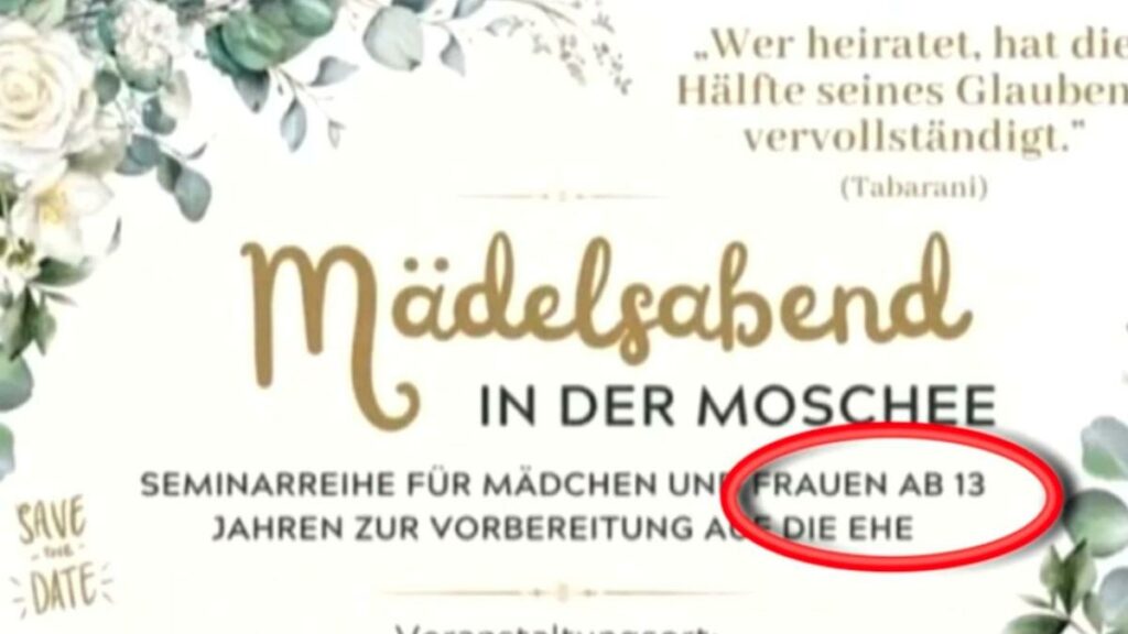 Moschee lädt Mädchen ab 13 zum Seminar zur „Vorbereitung auf die Ehe“ ein