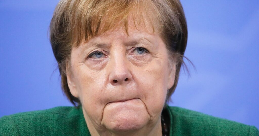 La chancelière allemande Angela Merkel le 9 mars 2021 à Berlin