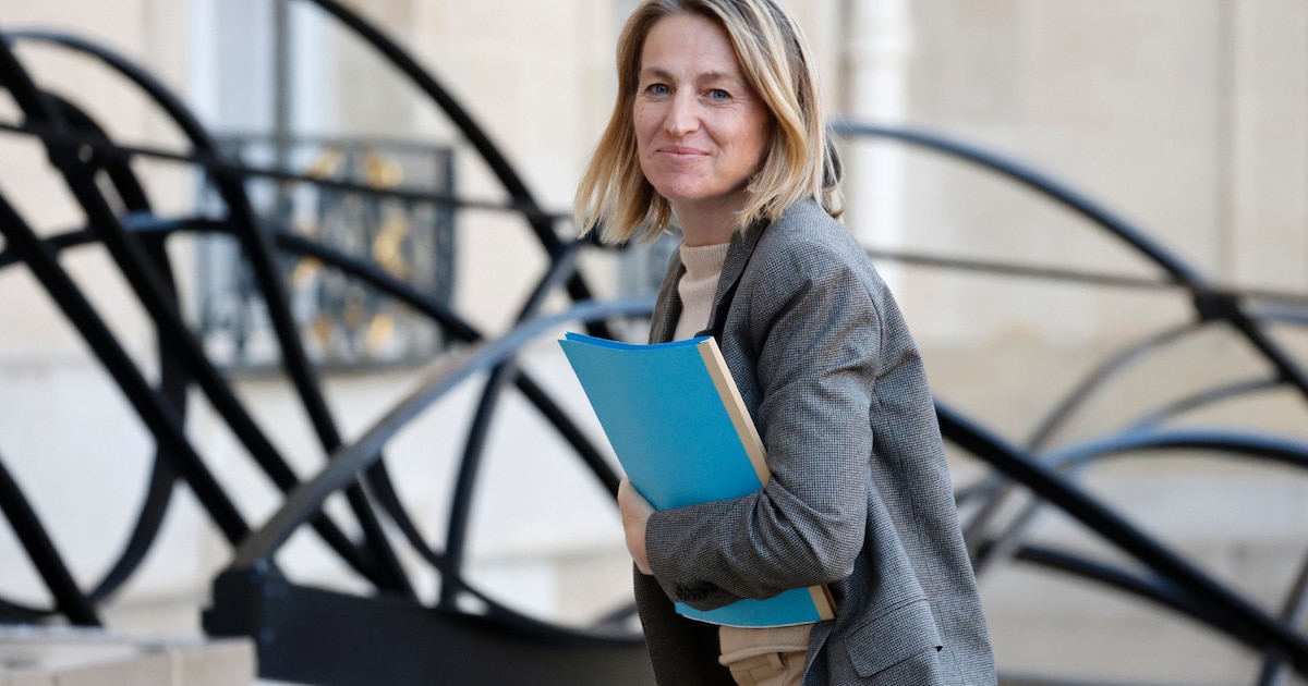 La ministre du Travail Astrid Panosyan-Bouvet, à l'Elysée le 10 octobre 2024