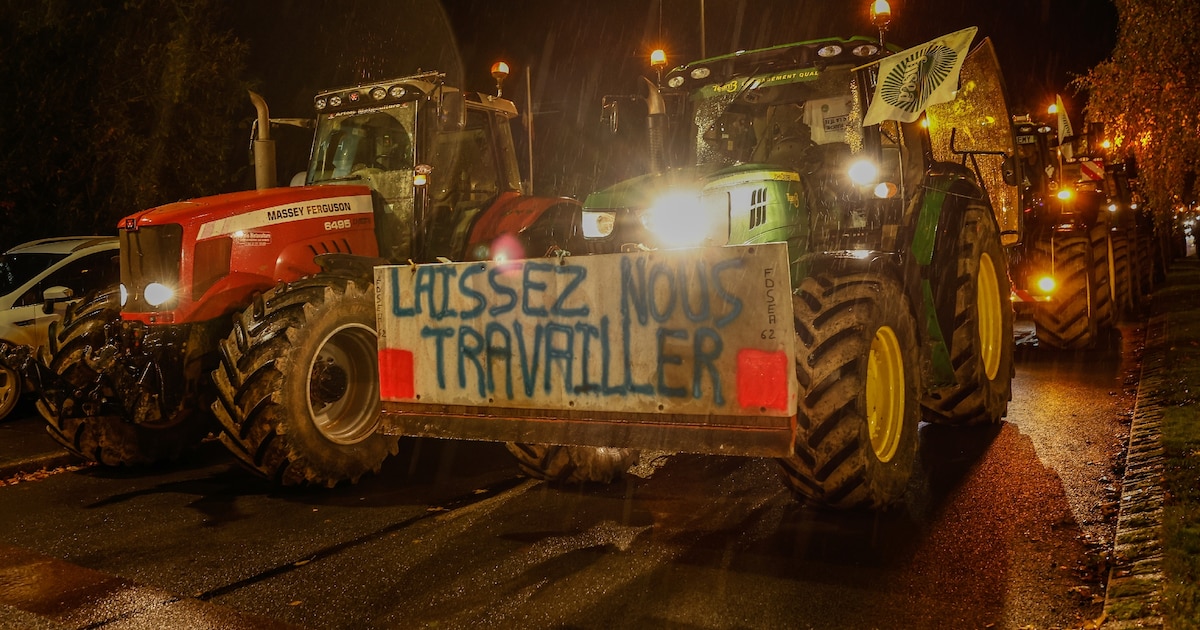 Manifestation nationale d'agriculteurs contre l'accord UE-Mercosur à Arras, le 18 novembre 2024