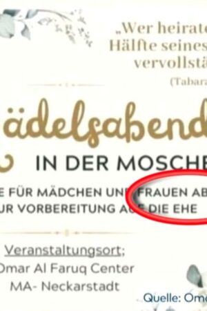 „Sehr reaktionäre Einstellungen“ – Moschee wirbt mit Ehe-Seminar für 13-jährige Mädchen