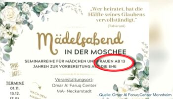 „Sehr reaktionäre Einstellungen“ – Moschee wirbt mit Ehe-Seminar für 13-jährige Mädchen