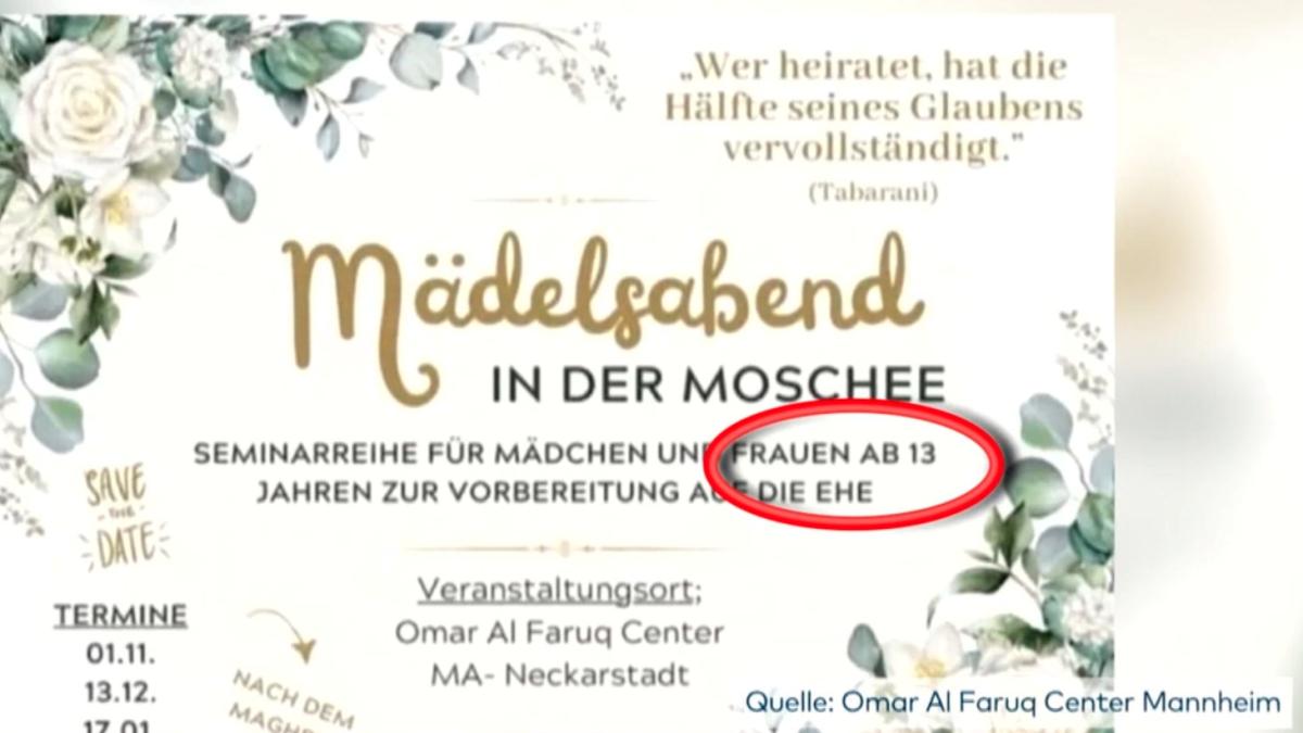 „Sehr reaktionäre Einstellungen“ – Moschee wirbt mit Ehe-Seminar für 13-jährige Mädchen