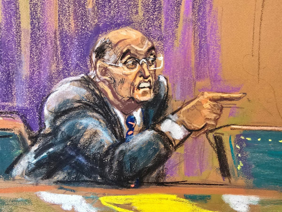 Sketch artist describes Rudy Giuliani’s courtroom meltdown: ‘He’s losing it’