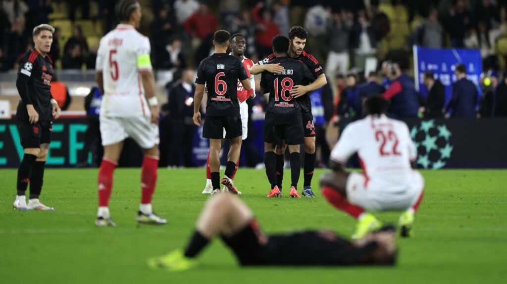 Ligue des champions : Monaco s'écroule contre Benfica et subit sa première défaite dans la compétition