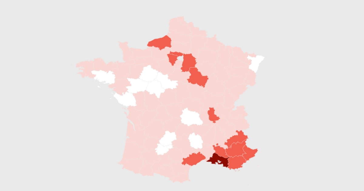 Cliquez sur la carte ci-dessous pour découvrir l'évolution de l'usage et du trafic de drogue dans votre département depuis 2016.