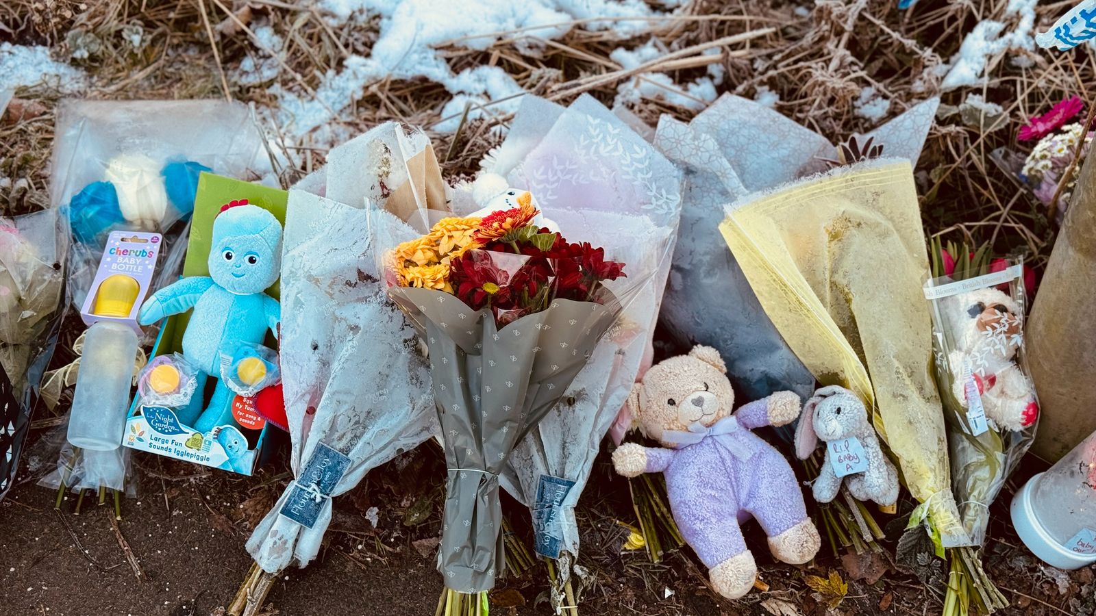 Tributes at the scene