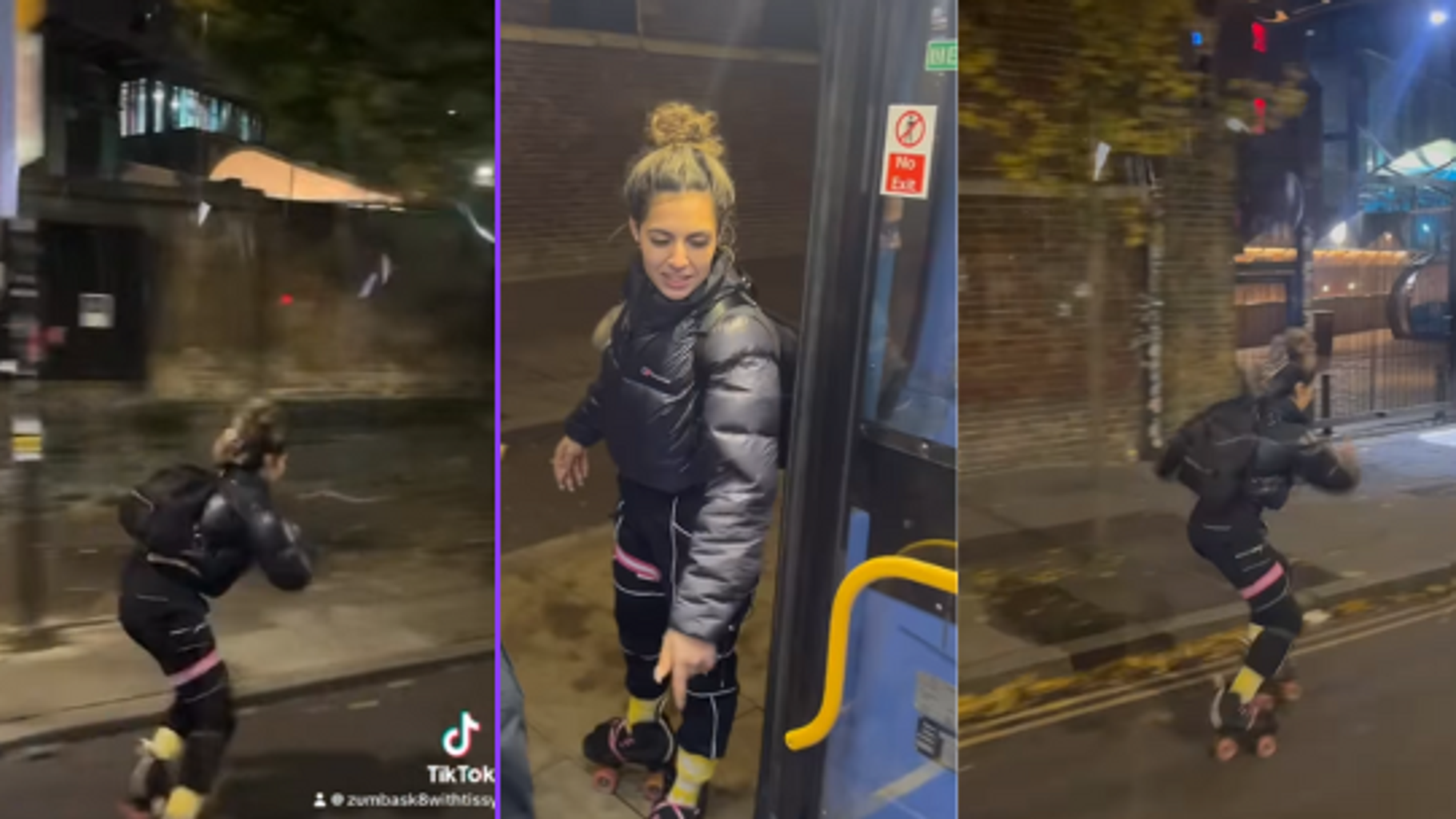 À Londres, une mystérieuse habitante fait la course avec un bus dans la rue et devient la coqueluche de la ville