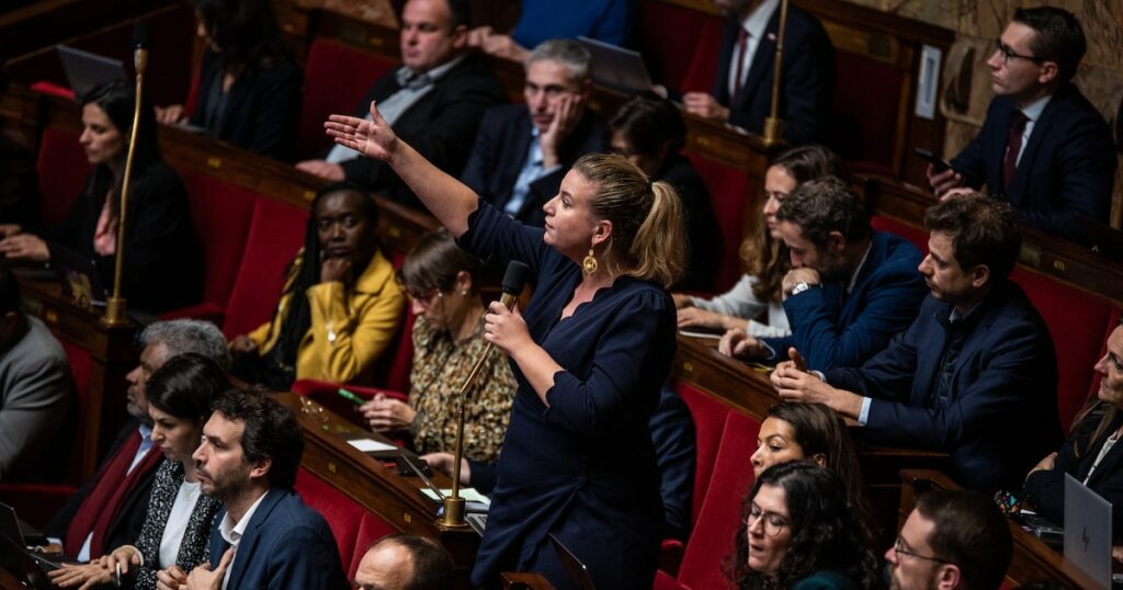 Mathilde Panot lors du débat sur la réforme des retraites à l'Assemblée le 28 novembre 2024.