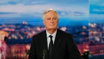 Le Premier ministre Michel Barnier sur le plateau du "20 Heures" de TF1 le 26 novembre 2024