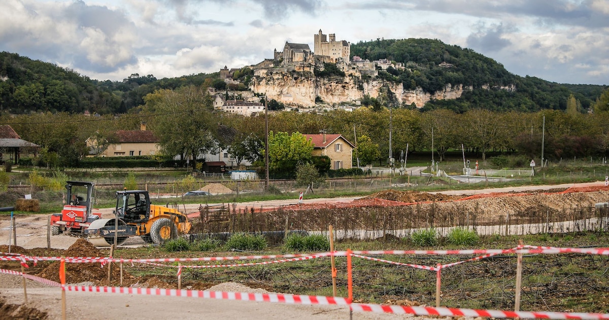 Le chantier du contournement de Beynac-et-Cazenac le 2 novembre 2018