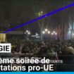 Géorgie : troisième soirée de protestations pro-UE à Tbilissi