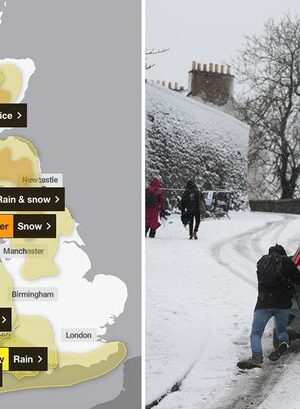 All the snow and wind warnings for this weekend revealed as Storm Bert hits UK