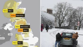 All the snow and wind warnings for this weekend revealed as Storm Bert hits UK