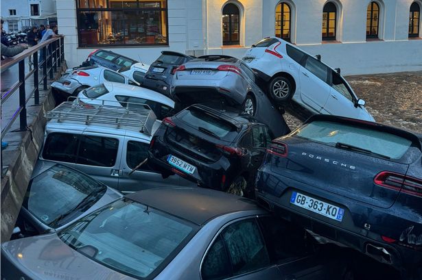 BREAKING: Spain flash floods strike AGAIN as Girona left submerged with 32 cars floating down street